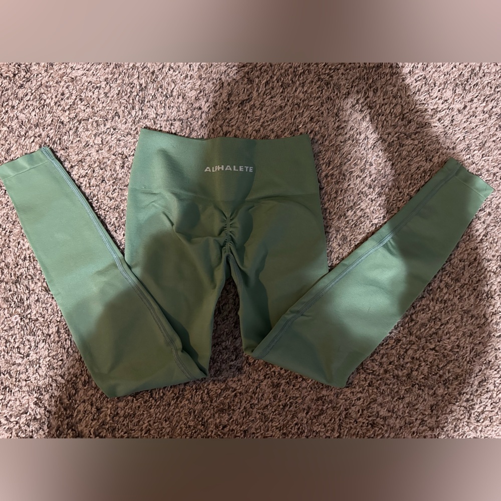 Xsmall Alphalete jade green leggings